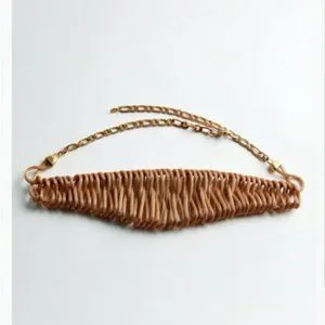 Zara | Accessories | Zara Gold Woven Metal Belt Golden Ref 